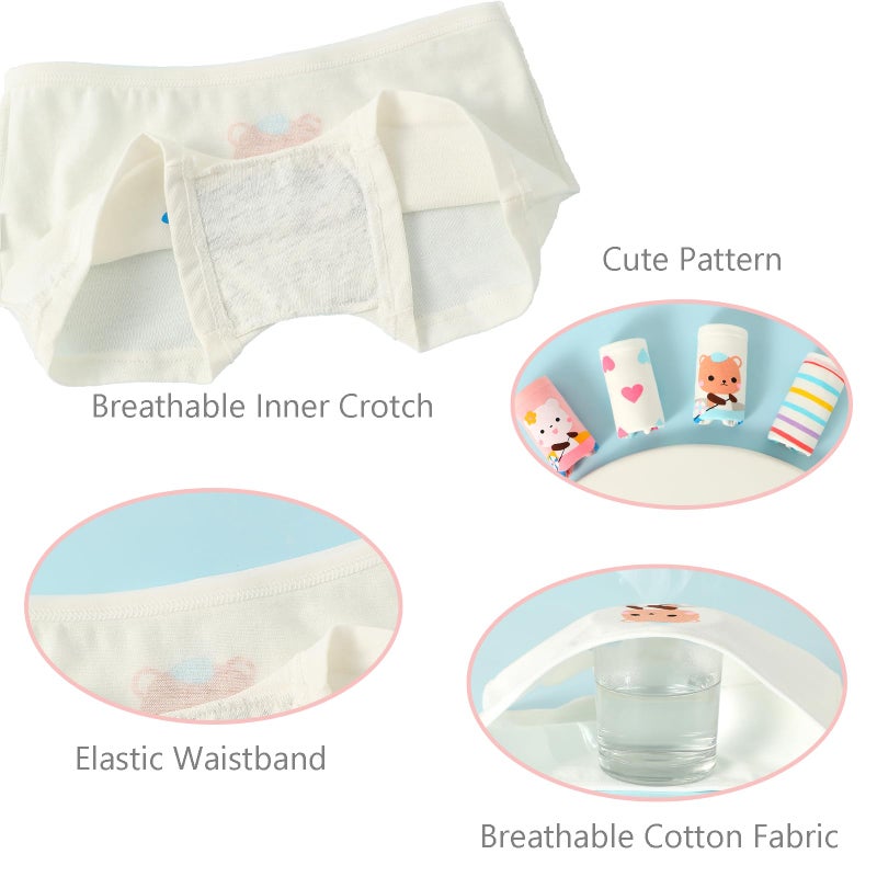 Anktry Kids 12 Pack Soft Comfort Cotton Knickers Underwear Little Girls Assorted Boyshort Panties 2-12 Yrs (Colors-2,2-4T) - Image 4